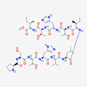 Chemical structure of (Ile⁷⁶)-TNF-α (70-80) (human)