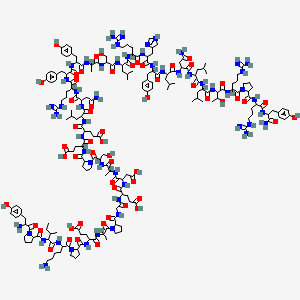 Chemical structure of (Leu³¹,Pro³⁴)-Peptide YY (human)