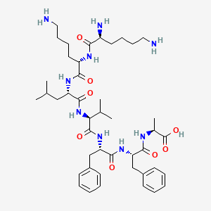 Chemical structure of (Lys¹⁵)-Amyloid β-Protein (15-21)