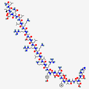 Chemical structure of (Lys¹⁵,Arg¹⁶,Leu²⁷)-VIP (1-7)-GRF (8-27)