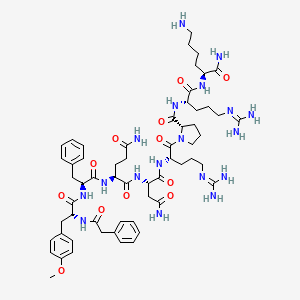 Chemical structure of (Phenylac¹,D-Tyr(Me)²,Arg⁶,⁸,Lys-NH₂⁹)-Vasopressin