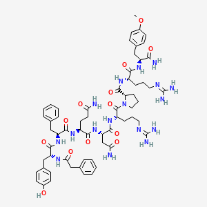 Chemical structure of Phaa-Tyr(Me)-Phe-Gln-Asn-Arg-Pro-Arg-Tyr-NH2