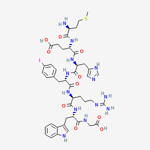Chemical structure of (p-Iodo-Phe⁷)-ACTH (4-10)