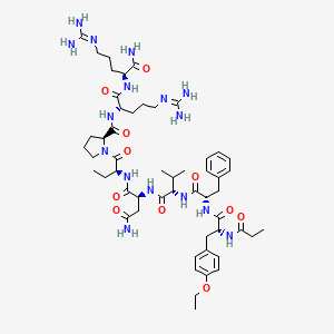 Chemical structure of (Propionyl¹,D-Tyr(Et)²,Val⁴,Abu⁶,Arg⁸,⁹)-Vasopressin