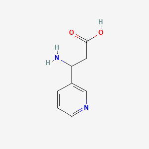 Chemical structure of 3-Amino-3-(pyridin-3-yl)propanoic acid