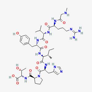 Chemical structure of (Sar¹,Thr⁸)-Angiotensin II