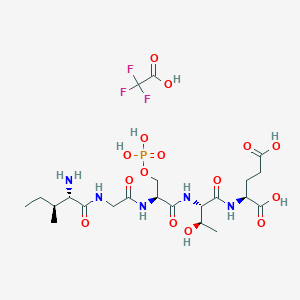Chemical structure of (Ser(PO₃H₂)²⁶²)-Tau Peptide (260-264) PAb Blocking