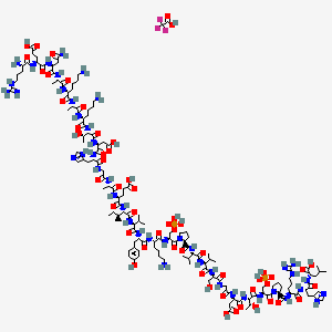 Chemical structure of (Ser(PO₃H₂)³⁹⁶,⁴⁰⁴)-Tau Peptide (379-408)