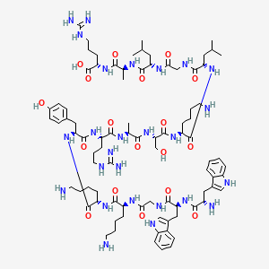 Chemical structure of (Trp⁶³,Trp⁶⁴)-C3a (63-77)