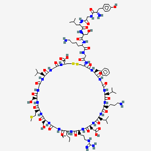 Chemical structure of (Tyr⁰)-C-Type Natriuretic Peptide (32-53) (human, porcine, rat)
