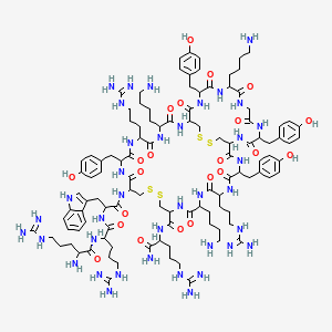 Chemical structure of (Tyr⁵,¹²,Lys⁷)-Polyphemusin II