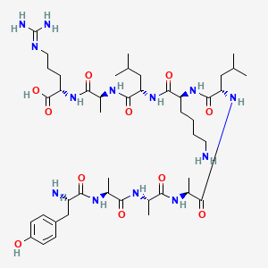 Chemical structure of (Tyr⁶⁹,Ala⁷¹,⁷²,Lys⁷⁴)-C3a (69-77)