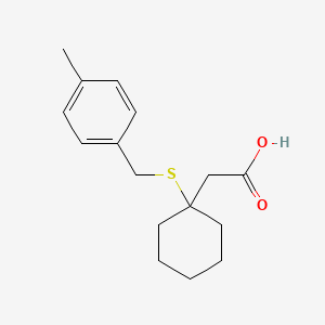 Chemical structure of [1-(4-Methyl-benzylsulfanyl)-cyclohexyl]-acetic acid