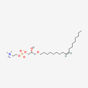 Chemical structure of 1-(9Z-octadecenyl)-sn-glycero-3-phosphocholine