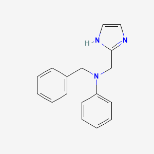 Chemical structure of 2-(N-Phenyl-N-benzyl-aminomethyl)-imidazol