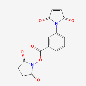Chemical structure of 3-Maleimido-benzoic acid-OSu