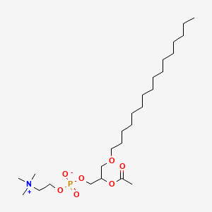 Chemical structure of 3-O-Hexadecyl-2-O-acetyl-sn-glycero-1-phosphocholine