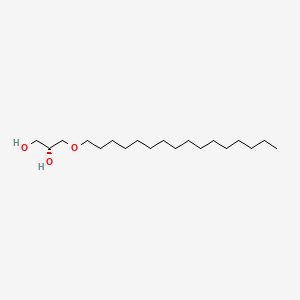 Chemical structure of 1-O-Hexadecylglycerol