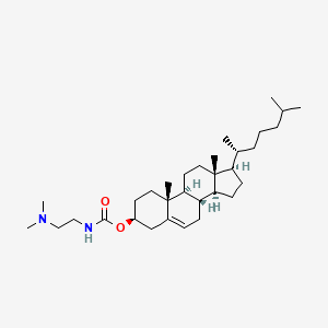 Chemical structure of 3-(N-(N',N'-dimethylaminoethane)carbamoyl)cholesterol