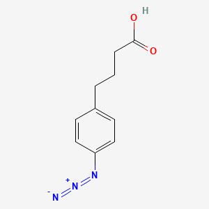 Chemical structure of 4-(4-Azidophenyl)butyric acid
