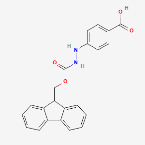 Chemical structure of 4-(Fmoc-hydrazino)-benzoic acid