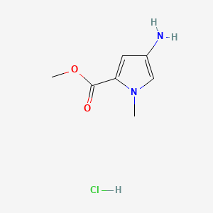 Chemical structure of 4-Amino-1-methyl-1H-pyrrole-2-carboxylic acid-methyl ester · HCl