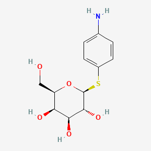 Chemical structure of 4-Aminophenyl-1-thio-β-D-galactopyranoside