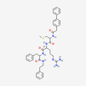 Chemical structure of 4-Biphenylac-Cys(Me)-D-Arg-Phe-(2-phenylethyl)amide