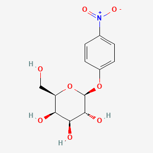 Chemical structure of 4-Nitrophenyl β-D-galactopyranoside