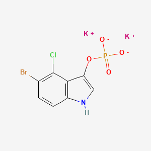 Chemical structure of Dipotassium 5-bromo-4-chloro-1H-indol-3-yl phosphate