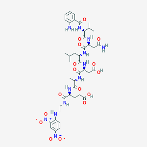 Chemical structure of Abz-(Asn⁶⁷⁰,Leu⁶⁷¹)-Amyloid β/A4 Protein Precursor₇₇₀ (669-674)-EDDnp
