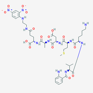 Chemical structure of Abz-Amyloid β/A4 Protein Precursor₇₇₀ (669-674)-EDDnp