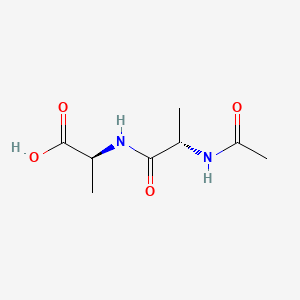 Chemical structure of Ac-Ala-Ala-OH