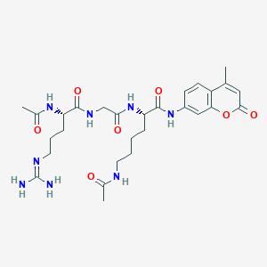 Chemical structure of Ac-Arg-Gly-Lys(Ac)-AMC