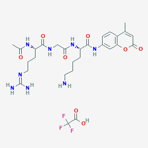 Chemical structure of Ac-Arg-Gly-Lys-AMC