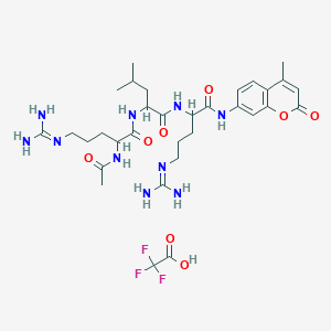 Chemical structure of Ac-Arg-Leu-Arg-AMC