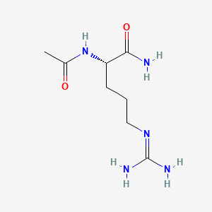 Chemical structure of Ac-Arg-NH₂