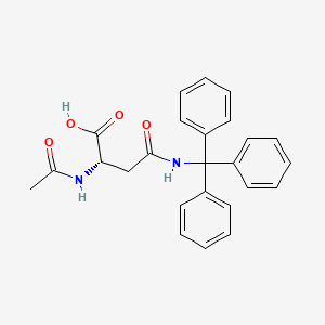 Chemical structure of Ac-Asn(Trt)-OH