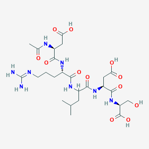 Chemical structure of Ac-Asp-Arg-Leu-Asp-Ser-OH