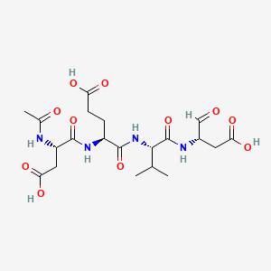 Chemical structure of Ac-Asp-Glu-Val-Asp-aldehyde (pseudo acid)