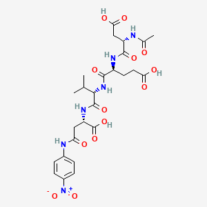 Chemical structure of Ac-Asp-Glu-Val-Asp-pNA