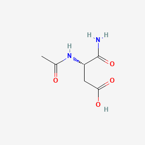 Chemical structure of Ac-Asp-NH₂