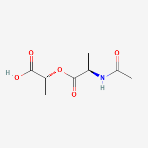 Chemical structure of Ac-D-Ala-D-lactic acid