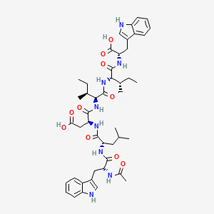 Chemical structure of Acetyl-(D-Trp¹⁶)-Endothelin-1 (16-21)