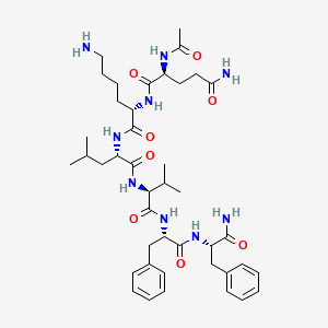 Chemical structure of Acetyl-Amyloid β-Protein (15-20) amide
