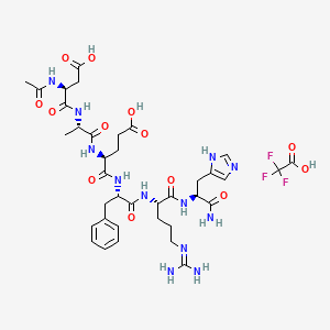 Chemical structure of Acetyl-Amyloid β-Protein (1-6) amide