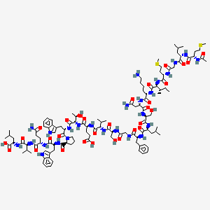 Chemical structure of Acetyl-Heme-Binding Protein 1 (1-21) (human)
