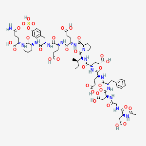 Chemical structure of Acetyl-Hirudin (53-65) (sulfated)