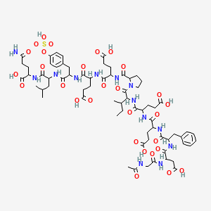 Chemical structure of Acetyl-Hirudin (54-65) (sulfated)