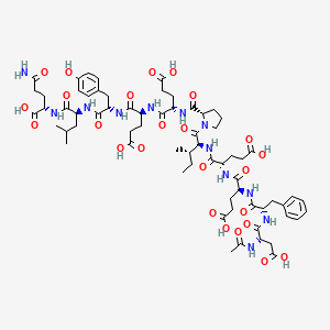 Chemical structure of Acetyl-Hirudin (55-65) (desulfated)